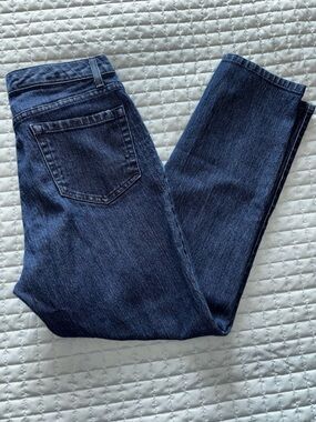 Jones New York Womens Jeans Battery Park Ankle Dark Wash Denim Stretch Size 12